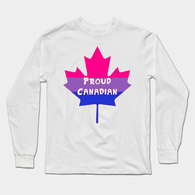 Proud Canadian (Bisexual) Long Sleeve T-Shirt by EmceeFrodis